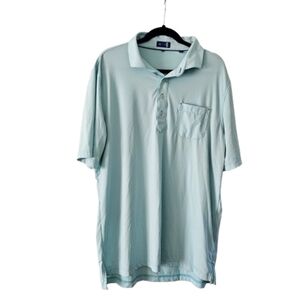 Stitch Golf Blue Polo Shirt with Classic Collar and Short Sleeves